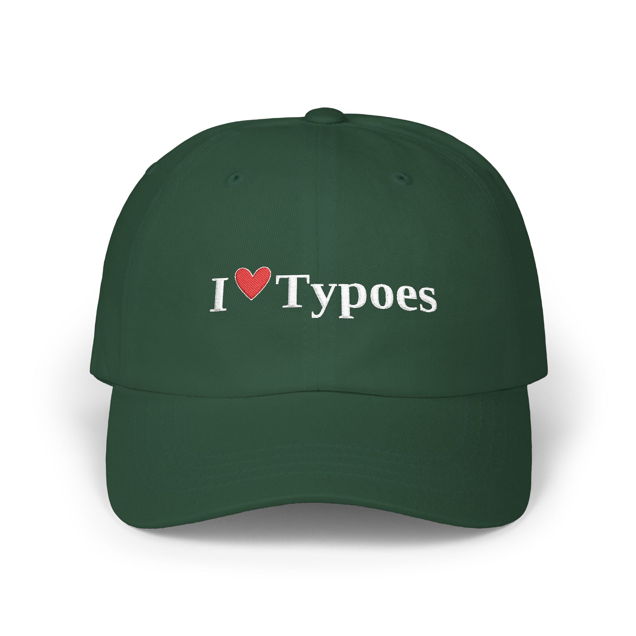 The I ♥ Typoes Hat — For People Who No Better