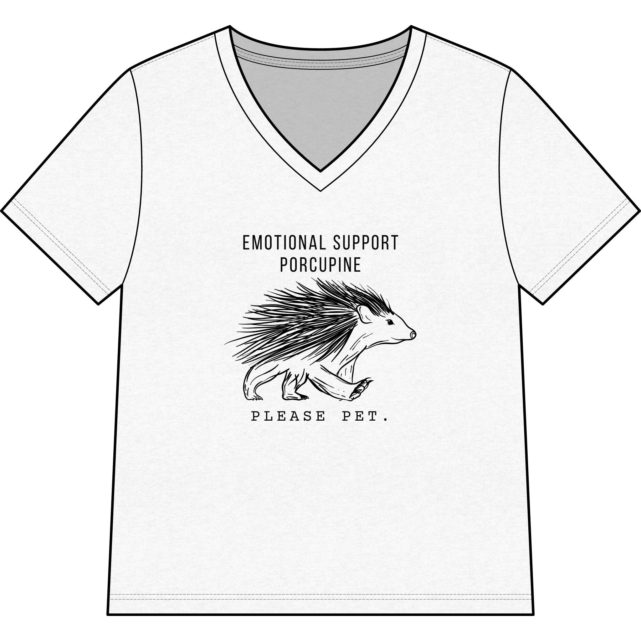 The Prickly Support Animal_Women's V-Neck