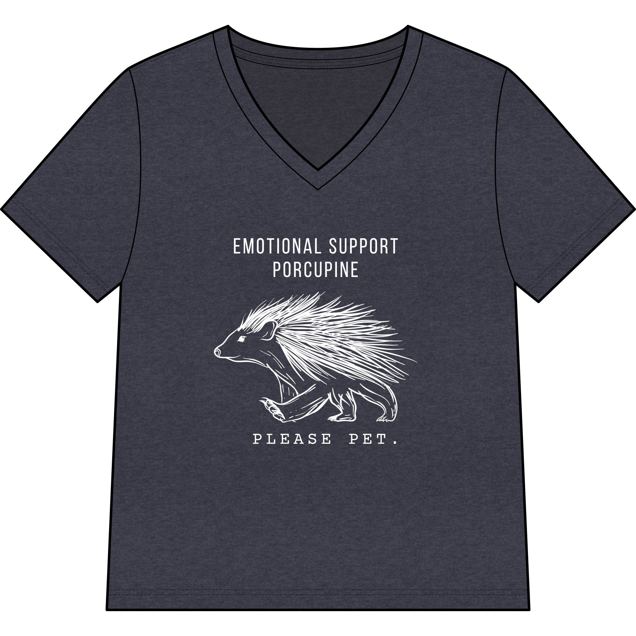 The Prickly Support Animal_Women's V-Neck
