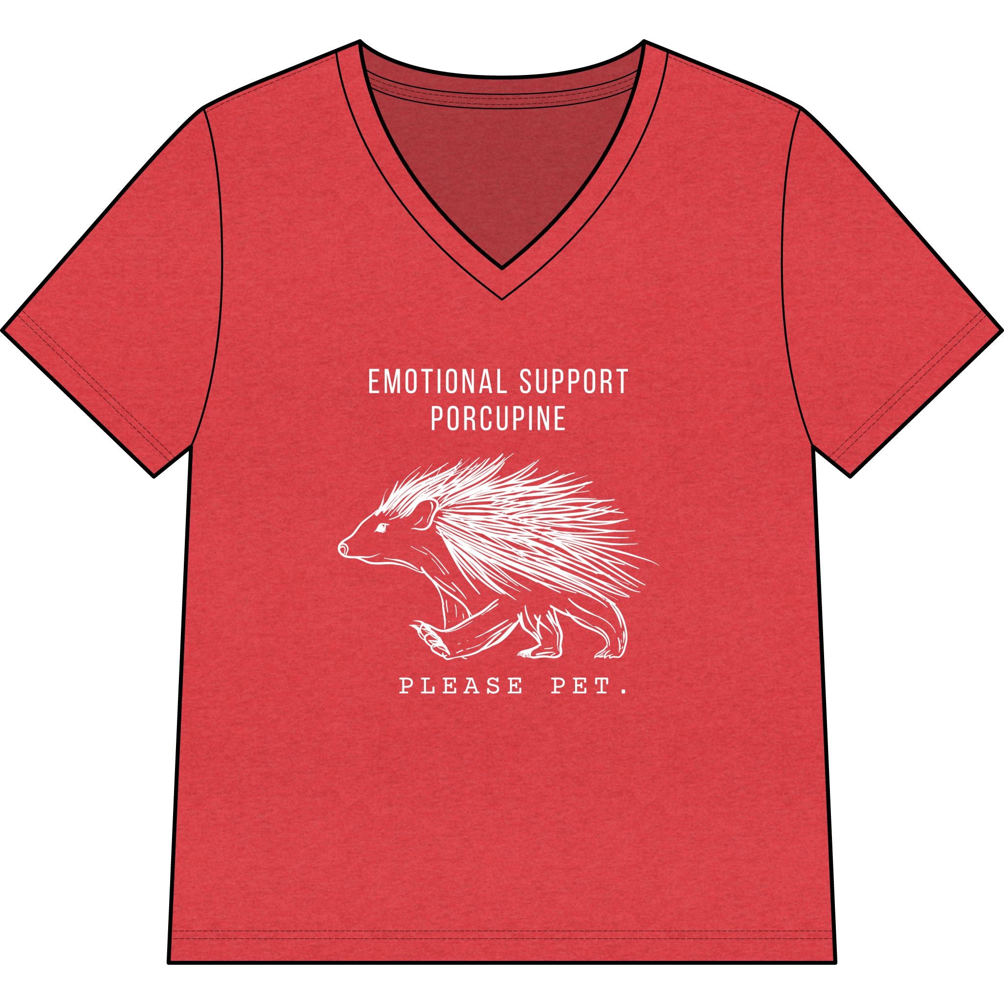 The Prickly Support Animal_Women's V-Neck