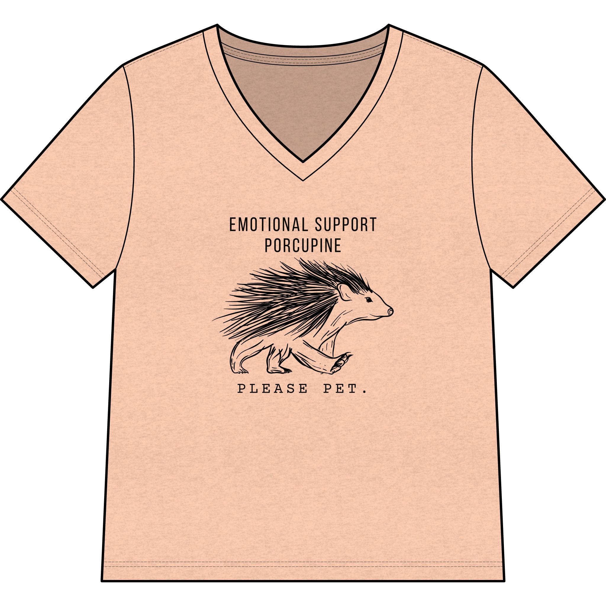 The Prickly Support Animal_Women's V-Neck