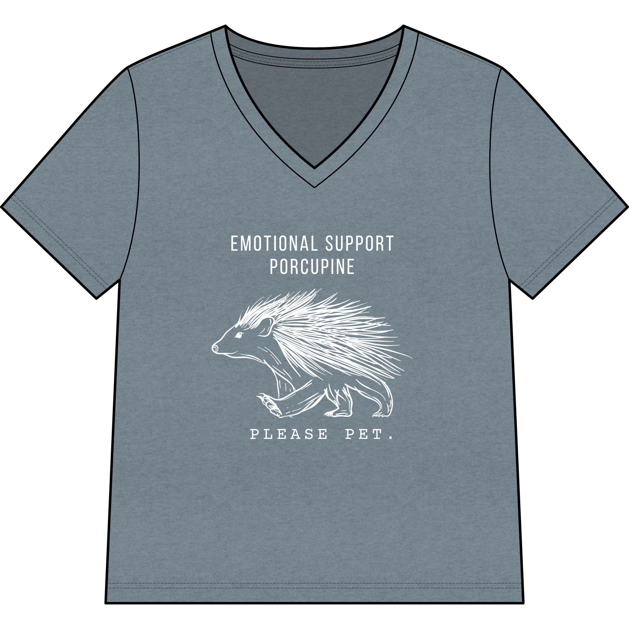 The Prickly Support Animal_Women's V-Neck