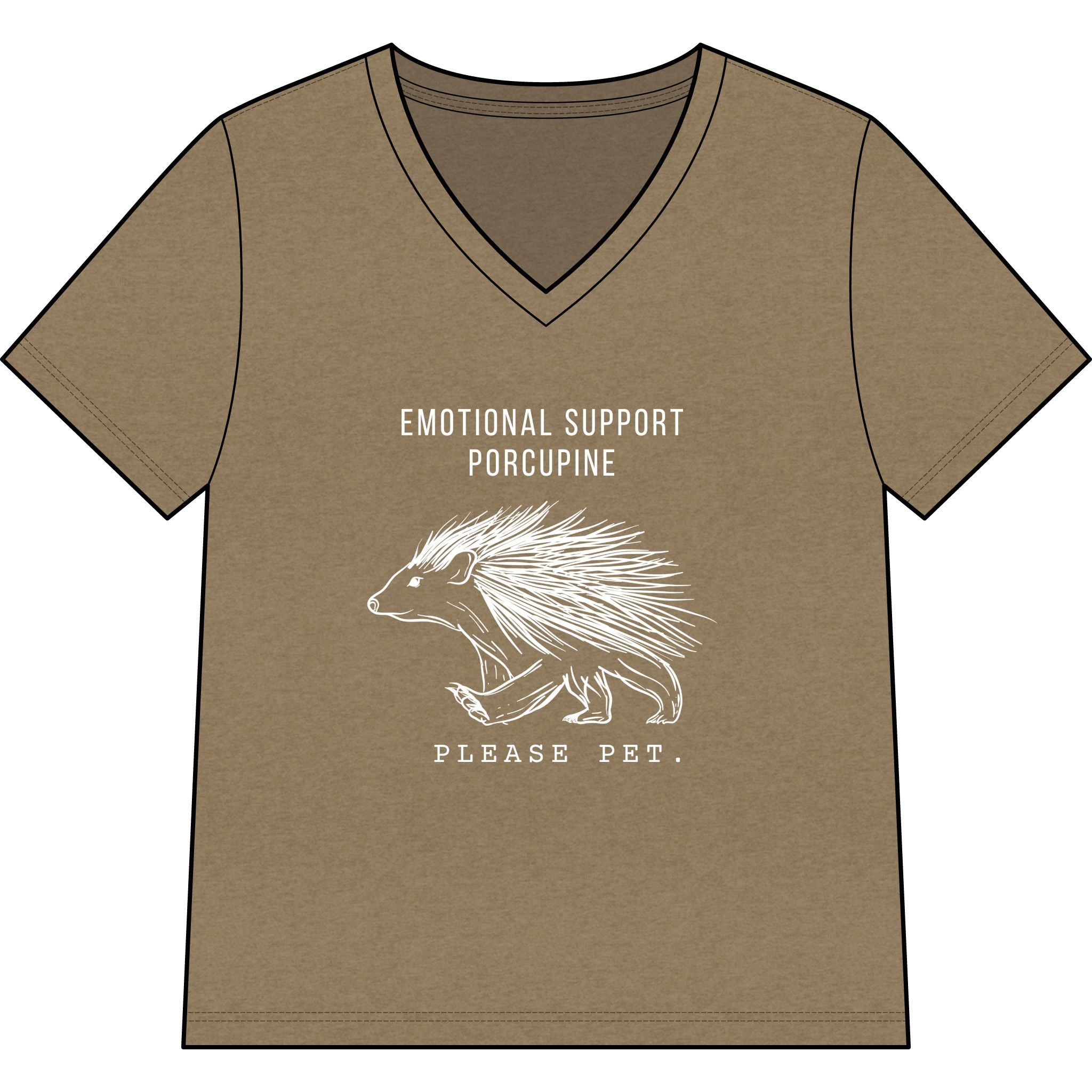 The Prickly Support Animal_Women's V-Neck