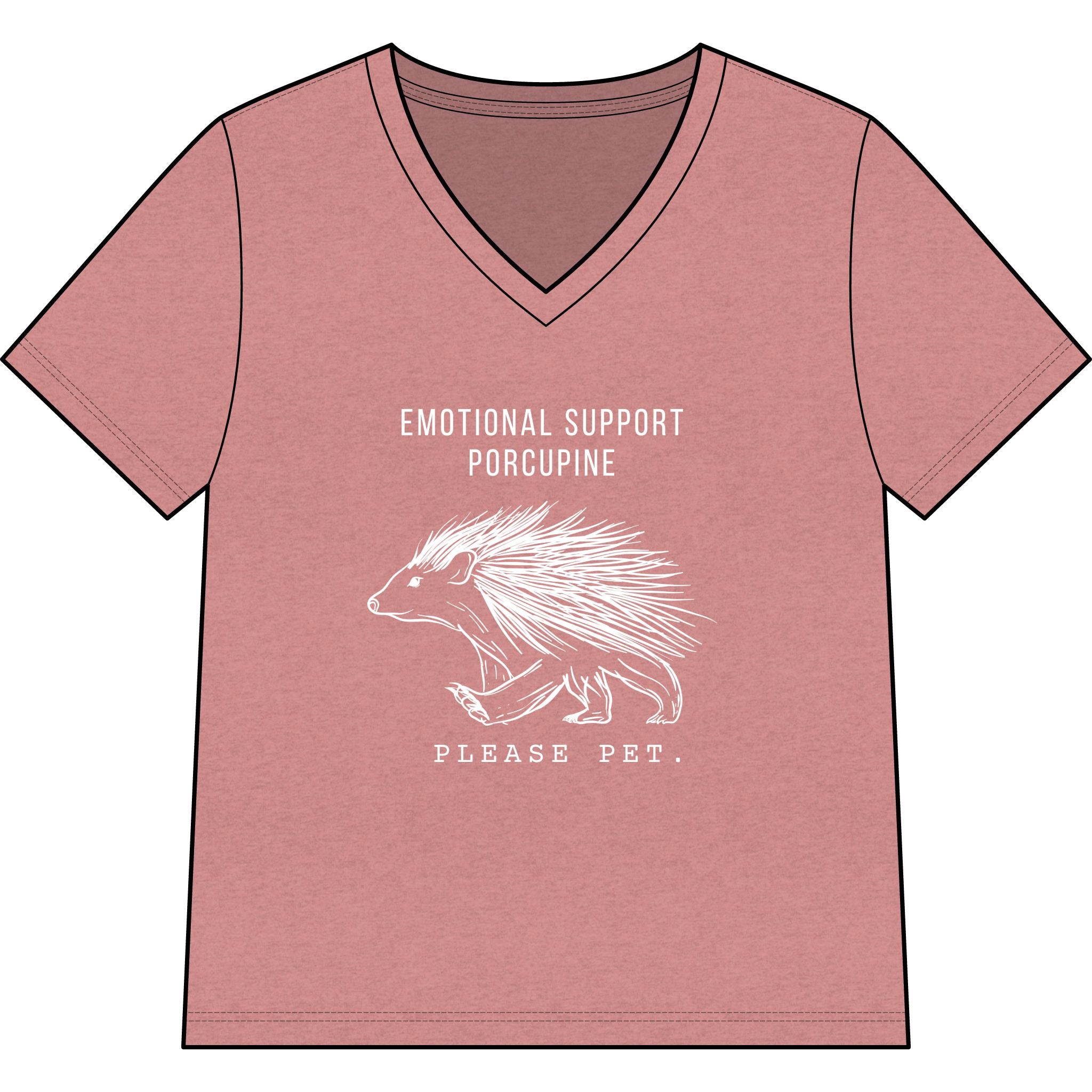 The Prickly Support Animal_Women's V-Neck
