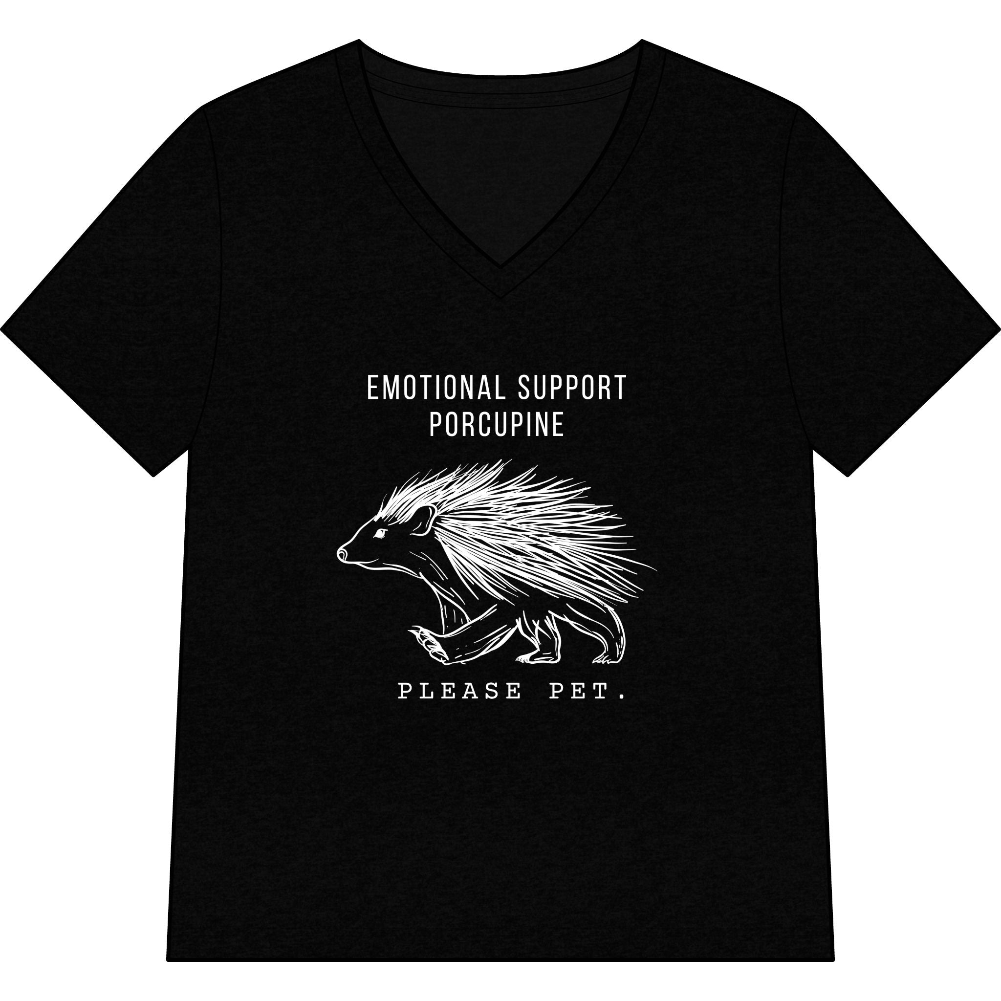The Prickly Support Animal_Women's V-Neck
