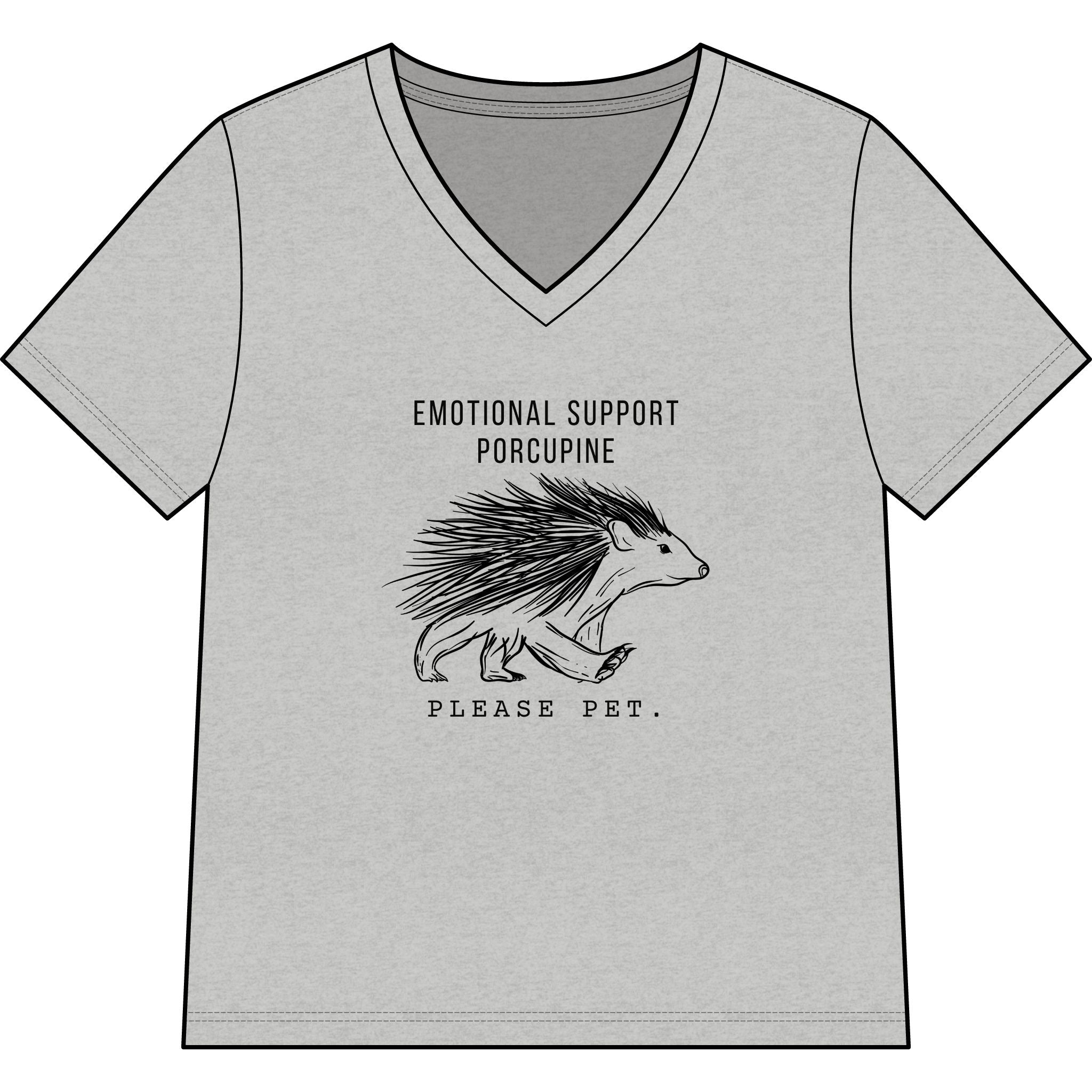 The Prickly Support Animal_Women's V-Neck