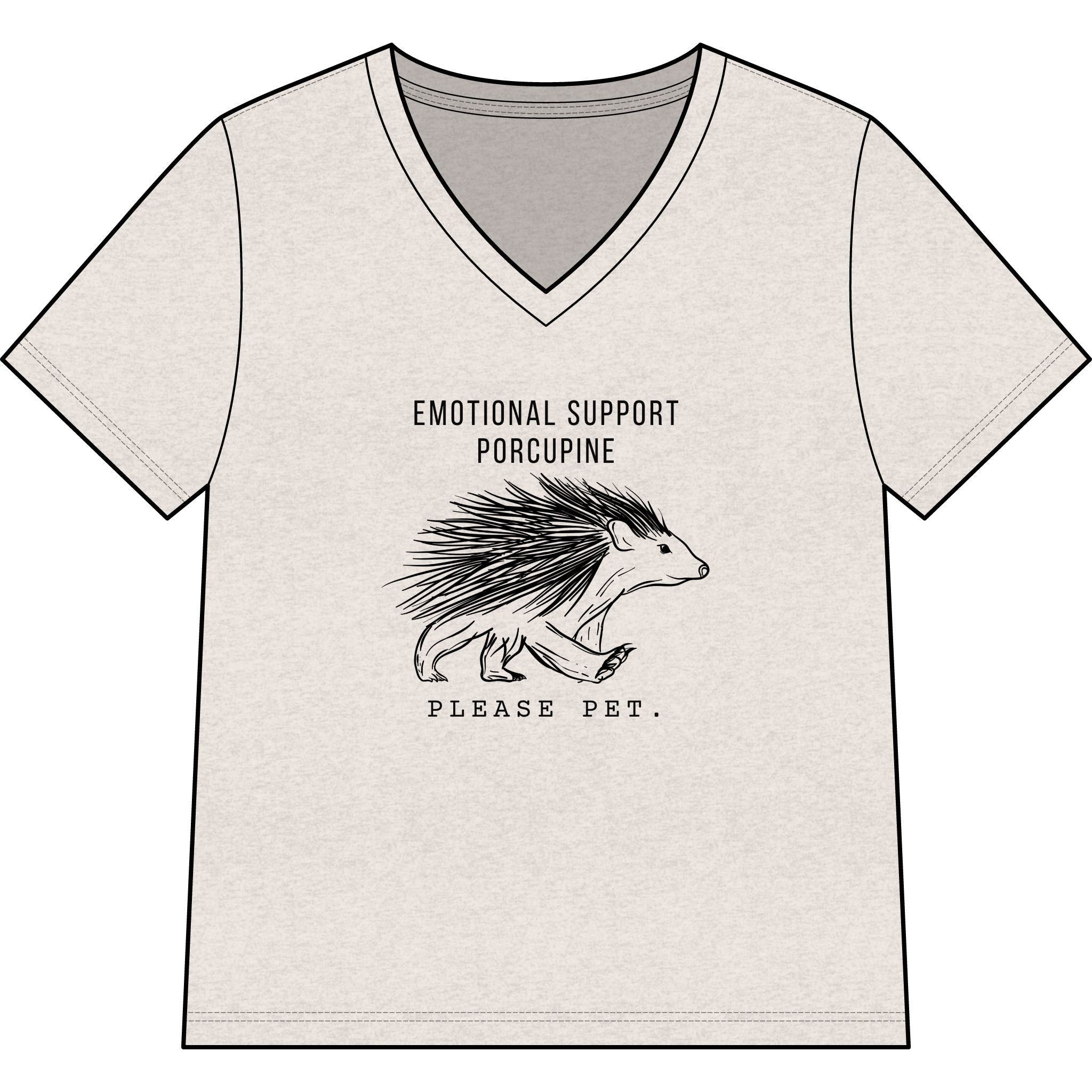 The Prickly Support Animal_Women's V-Neck